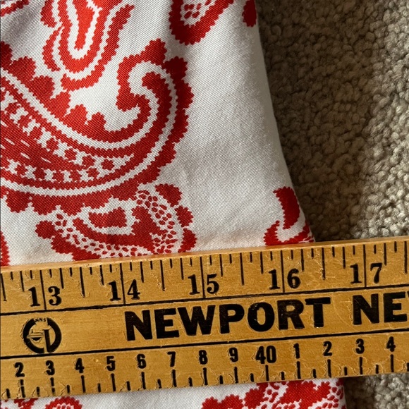 Ann Taylor Red Paisley Strappy Midi dress Size 6 - Picture 9 of 10